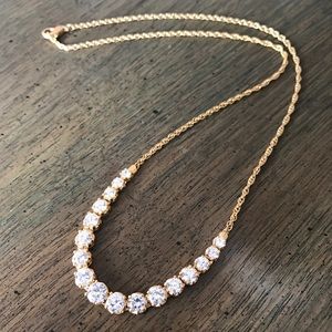 Gold Toned Diamond Necklace